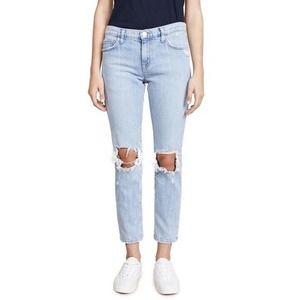 Current/Elliott The Fling Nova Destroyed Boyfriend Jeans Sz 27 Light Wash Blue